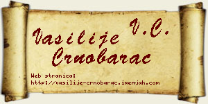 Vasilije Crnobarac vizit kartica
